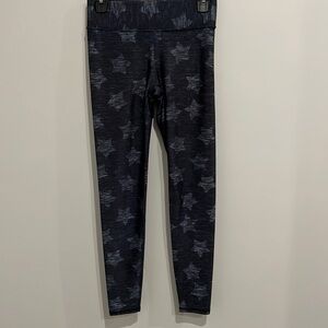 TEREZ Women's Blue Heathered Stars Leggings